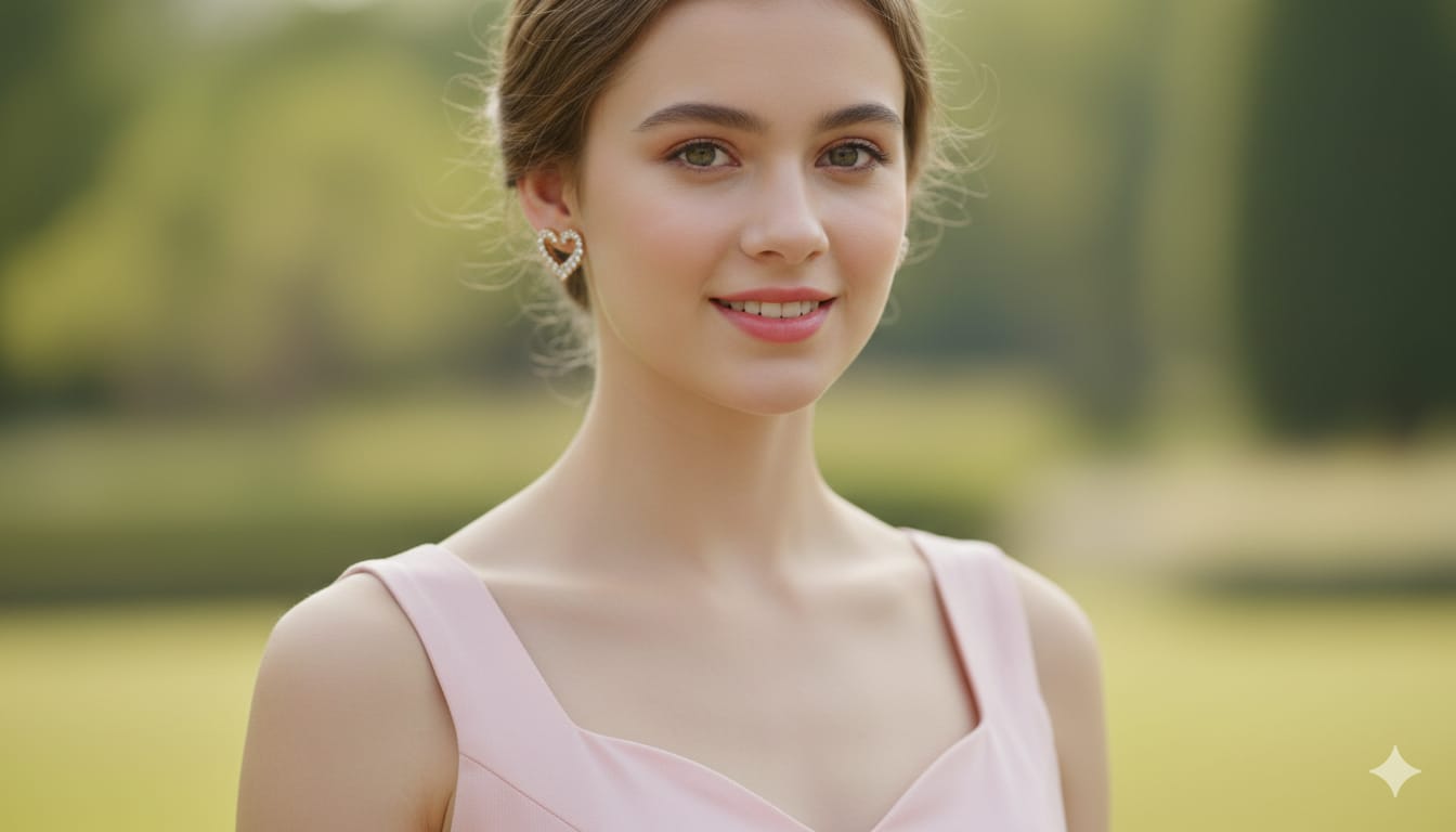 Heart-Shaped Diamond-Studded Earrings for Women