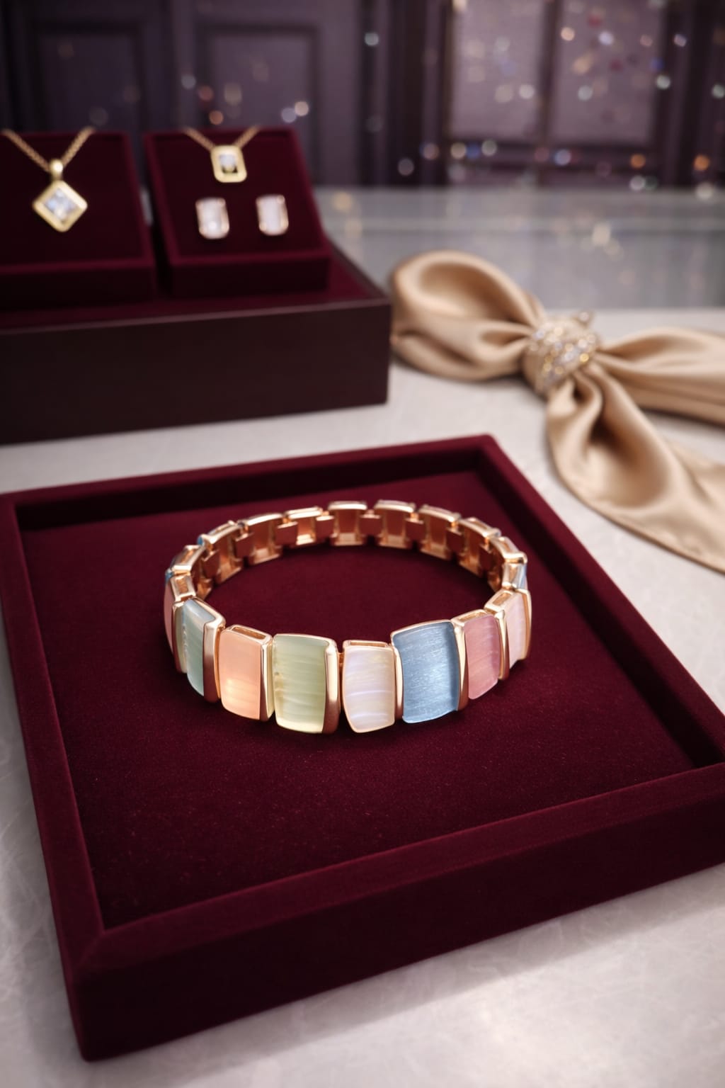 Multicolour Enamel-Plated Bracelet for Women