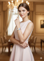 Multicolour Enamel-Plated Bracelet for Women
