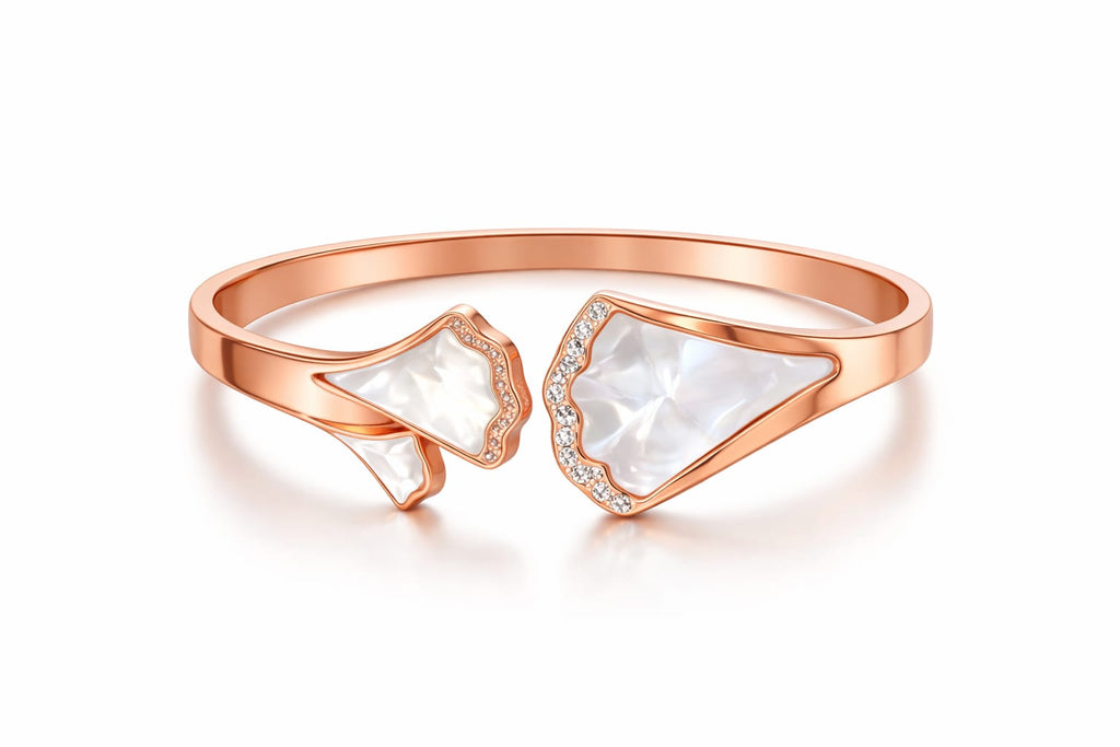 Mother of Pearl Nacre Enamel-Plated Bracelet for Women
