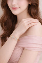 Anti-Tarnish Stainless Steel Zirconia Bracelet for Women