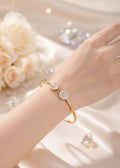 Anti-Tarnish Stainless Steel Zirconia Bracelet for Women