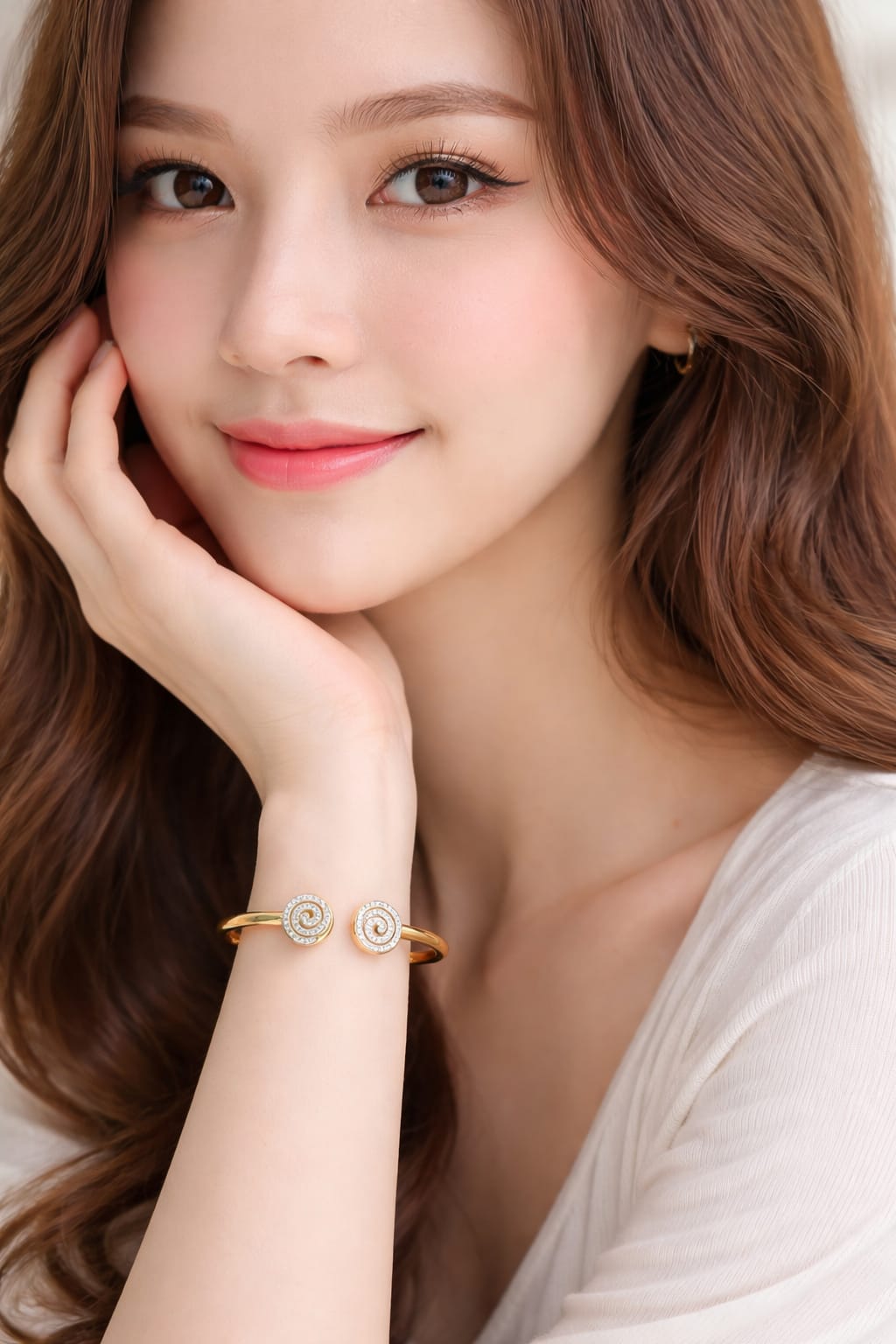 Anti-Tarnish Stainless Steel Zirconia Bracelet for Women