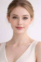 GlamGirl Heart-Shaped CZ Stud Earrings – Gold-Plated Elegant Statement