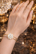 Floral Diamond-Studded Bracelet for Women